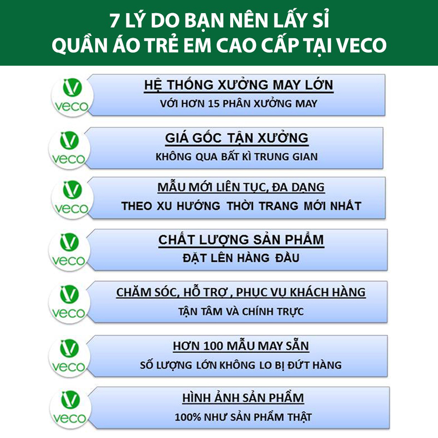 Quần áo trẻ em cao cấp Veco